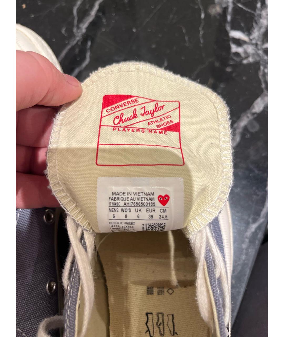 CONVERSE Серые текстильные кеды, фото 6