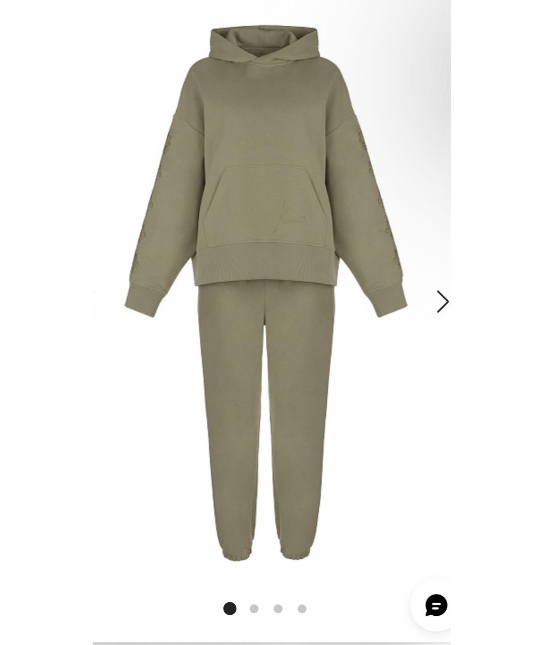 YANA RASKOVALOVA Хаки хлопковый костюм с брюками, фото 3