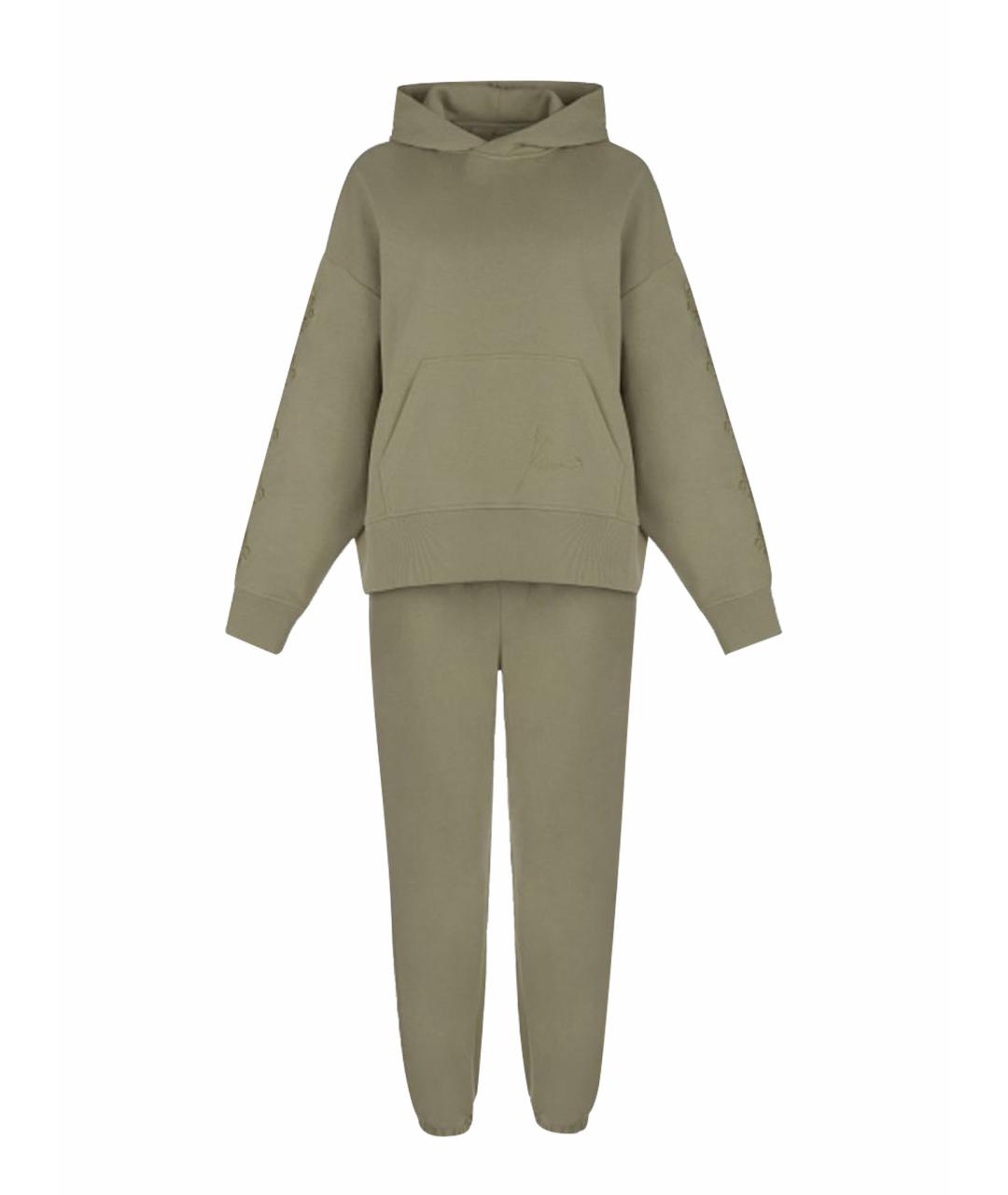 YANA RASKOVALOVA Хаки хлопковый костюм с брюками, фото 1
