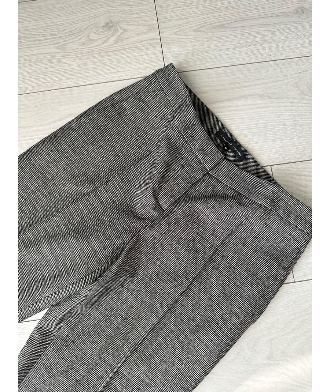 ALEXANDER TEREKHOV Антрацитовые прямые брюки, фото 2