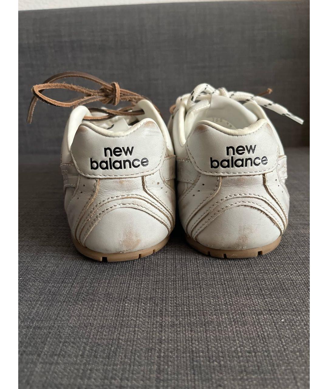 MIU MIU Белые кожаные кеды, фото 3