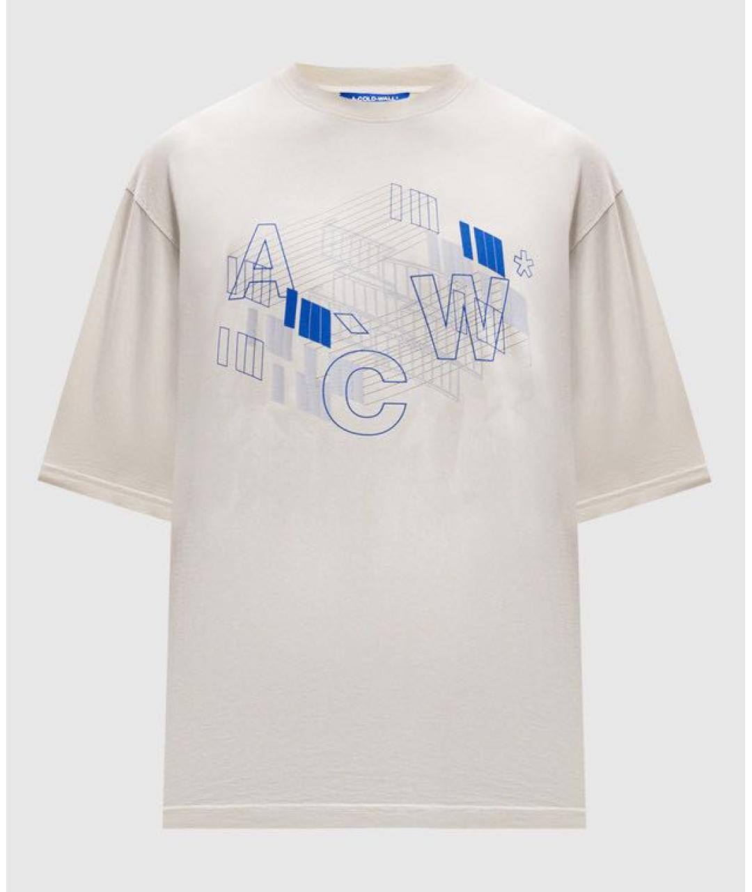A-COLD-WALL* Бежевая хлопковая футболка, фото 8