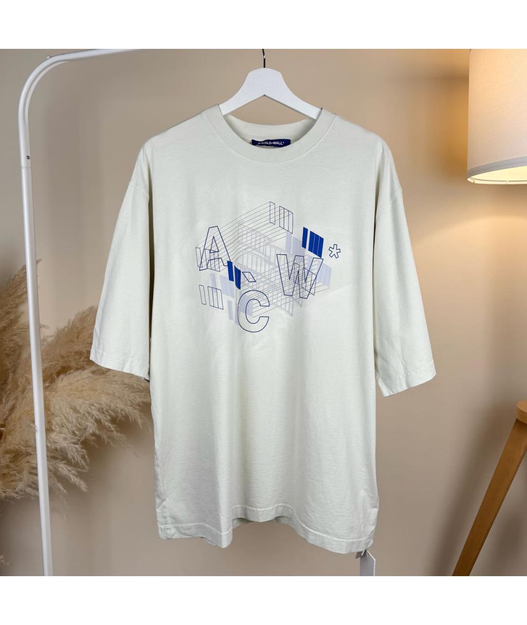 A-COLD-WALL* Бежевая хлопковая футболка, фото 3
