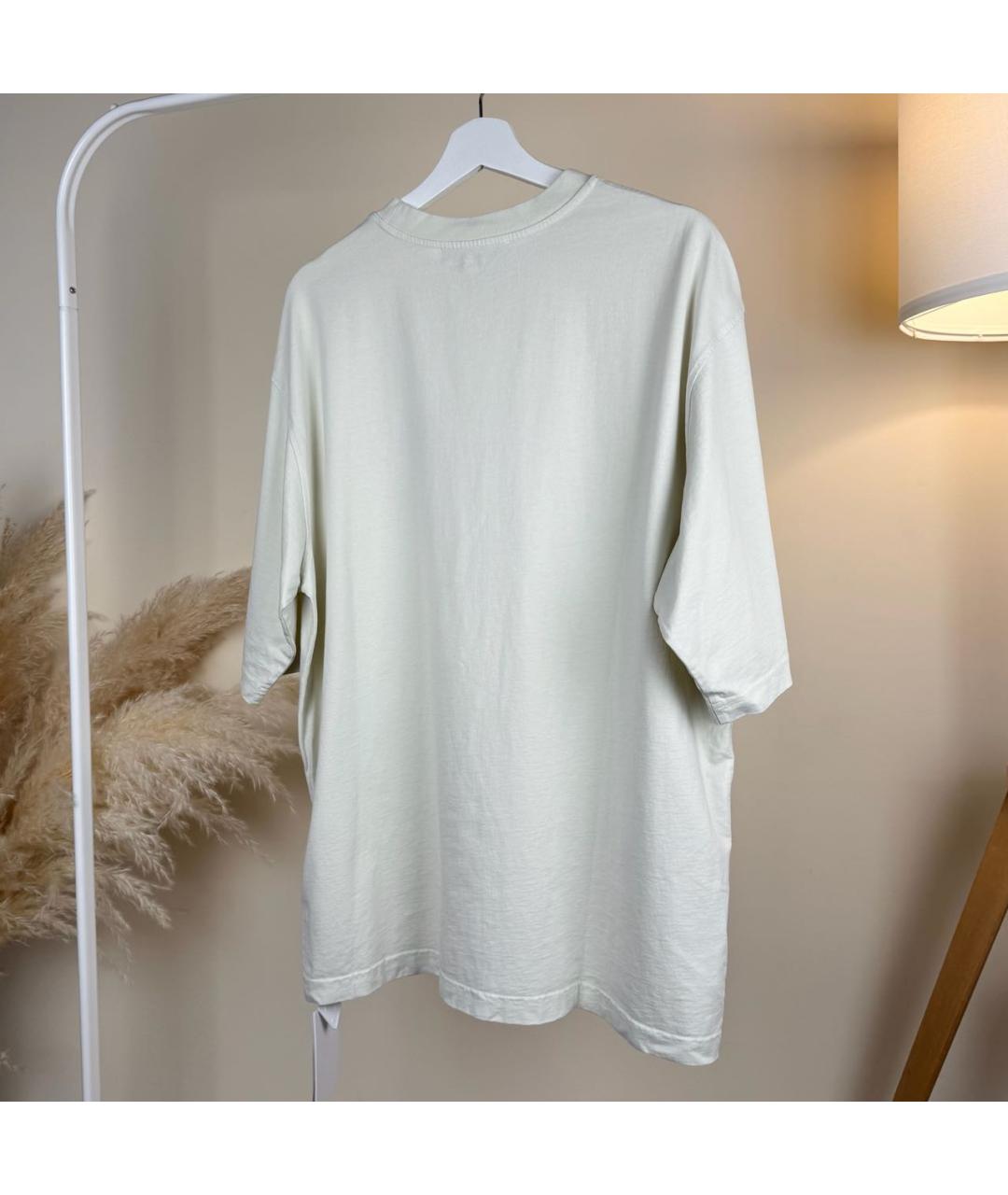 A-COLD-WALL* Бежевая хлопковая футболка, фото 5