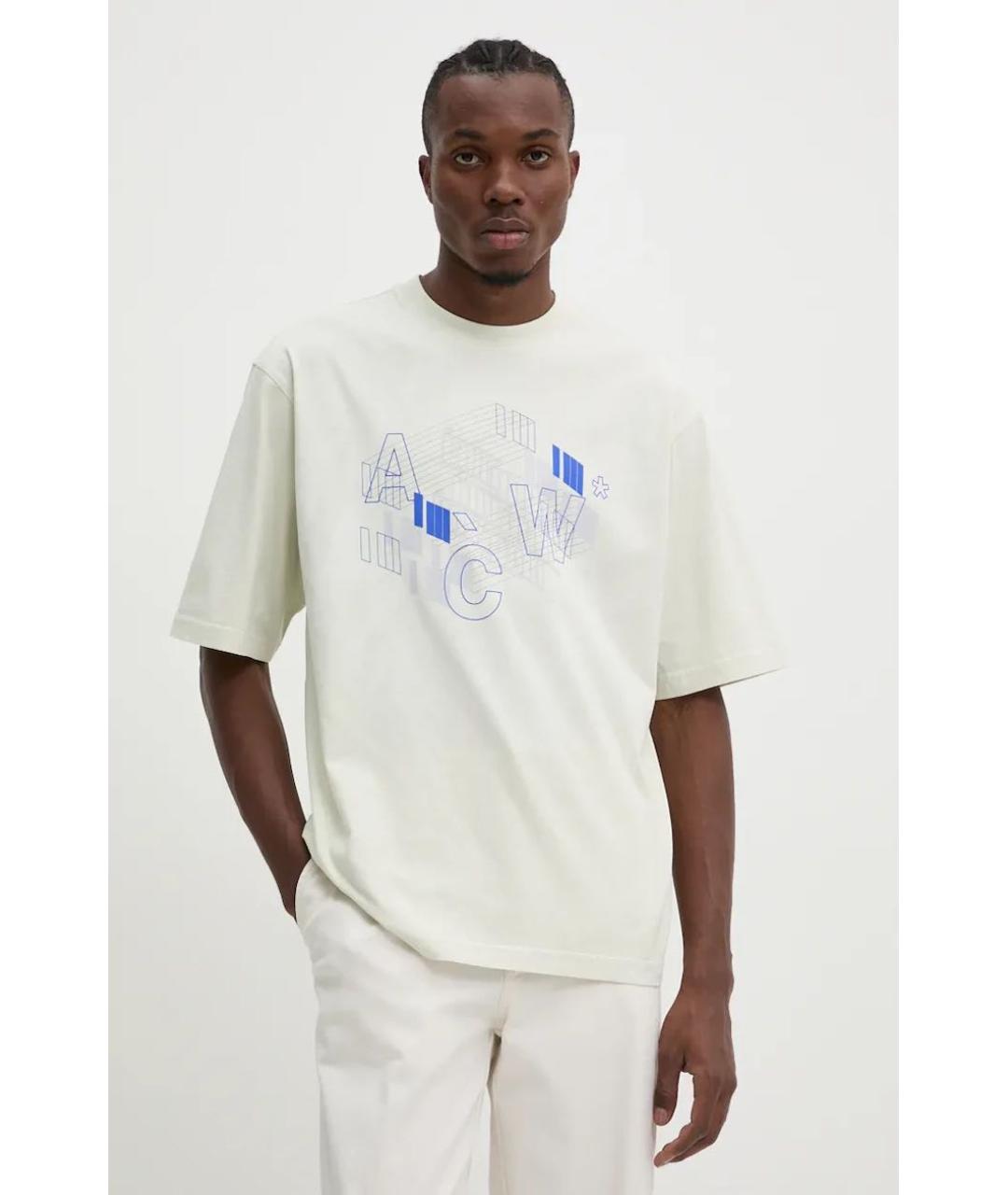 A-COLD-WALL* Бежевая хлопковая футболка, фото 2