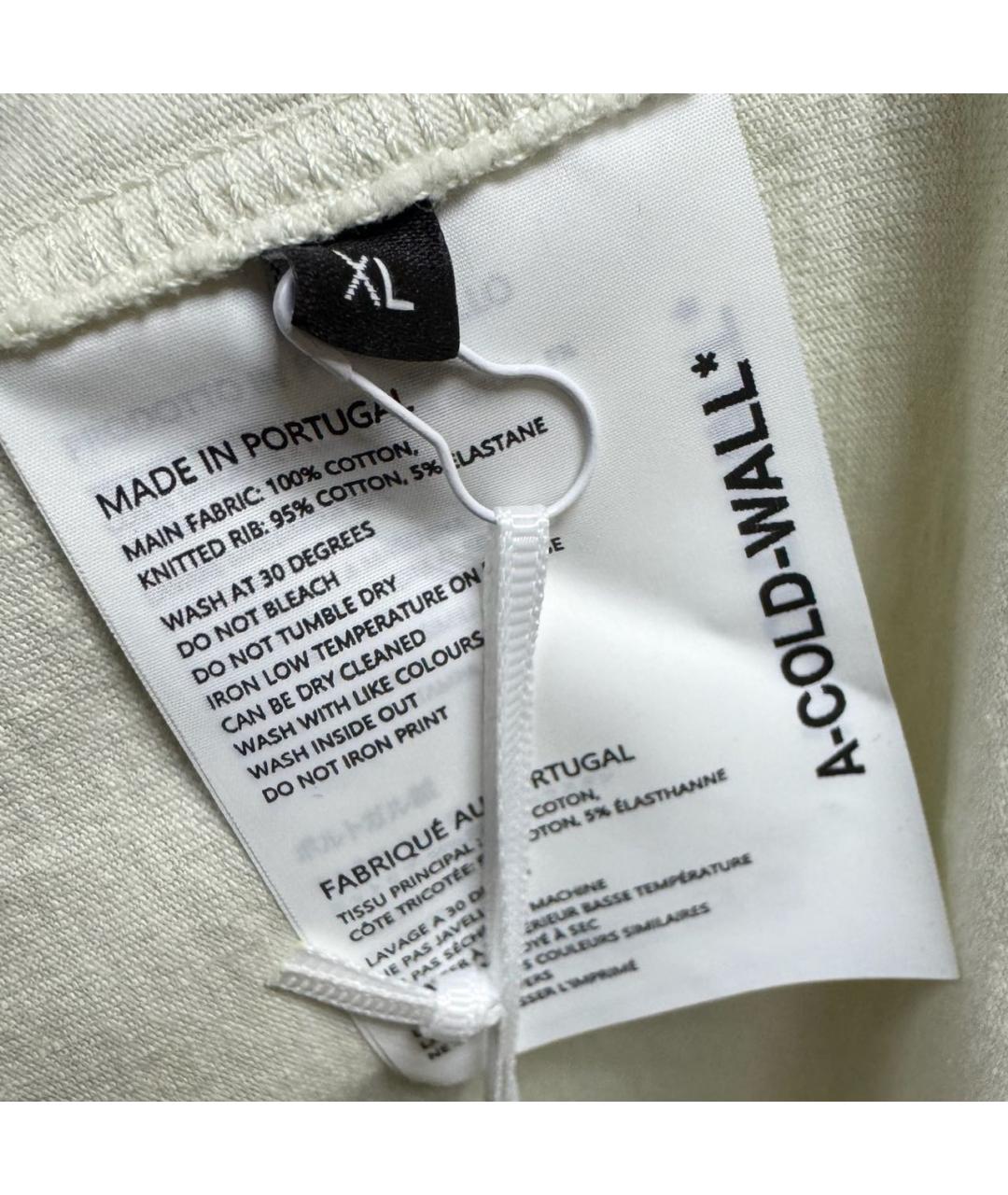 A-COLD-WALL* Бежевая хлопковая футболка, фото 7