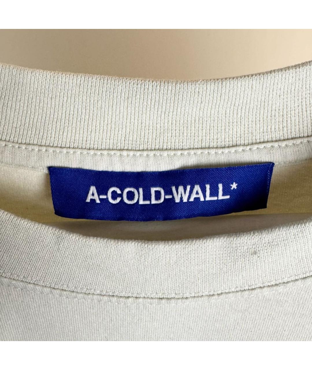 A-COLD-WALL* Бежевая хлопковая футболка, фото 6
