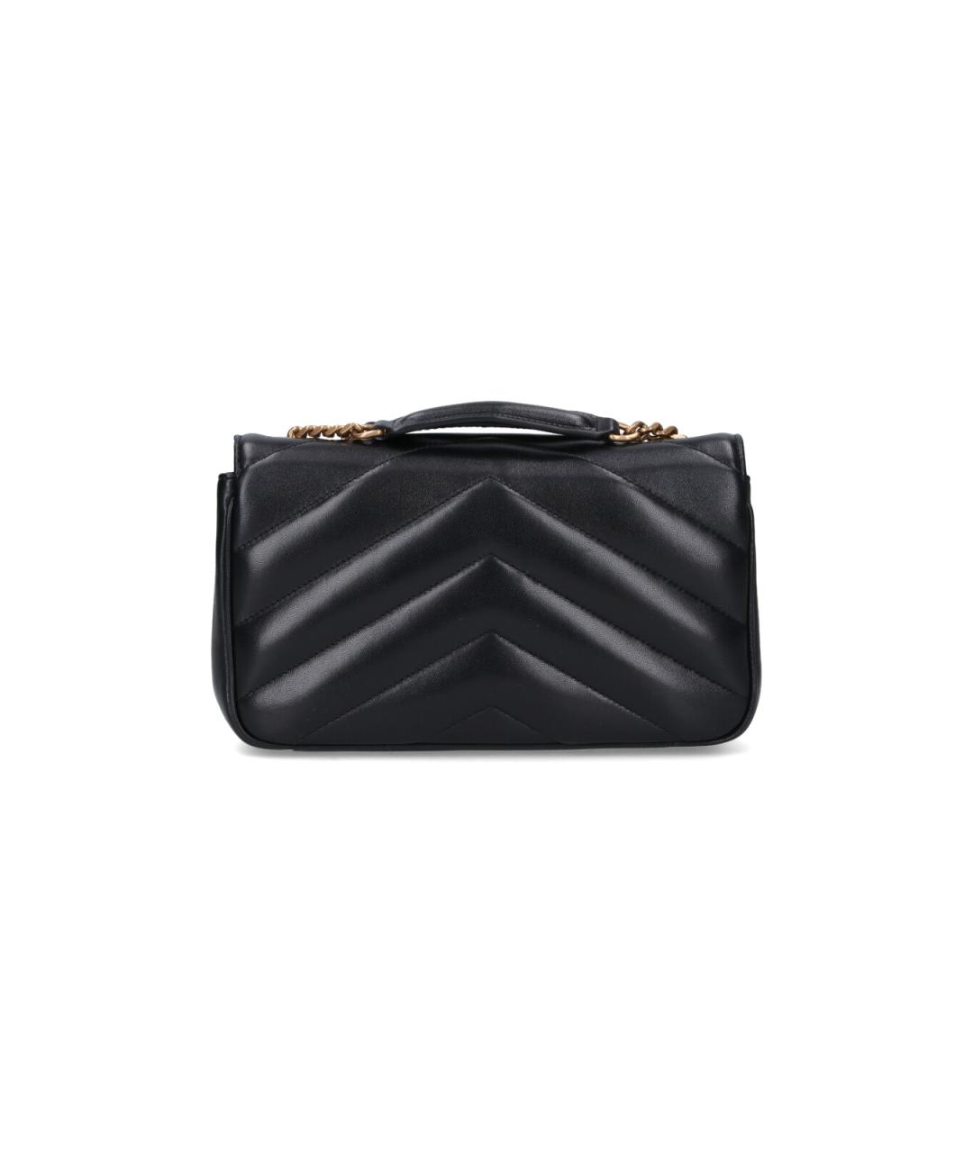 SAINT LAURENT Черная кожаная сумка через плечо, фото 3