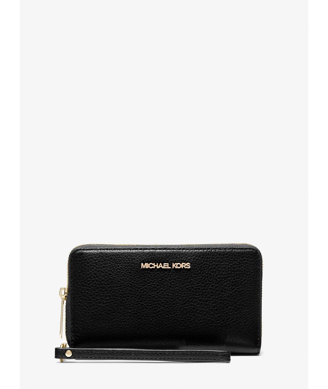 MICHAEL KORS Черный кожаный кошелек, фото 2