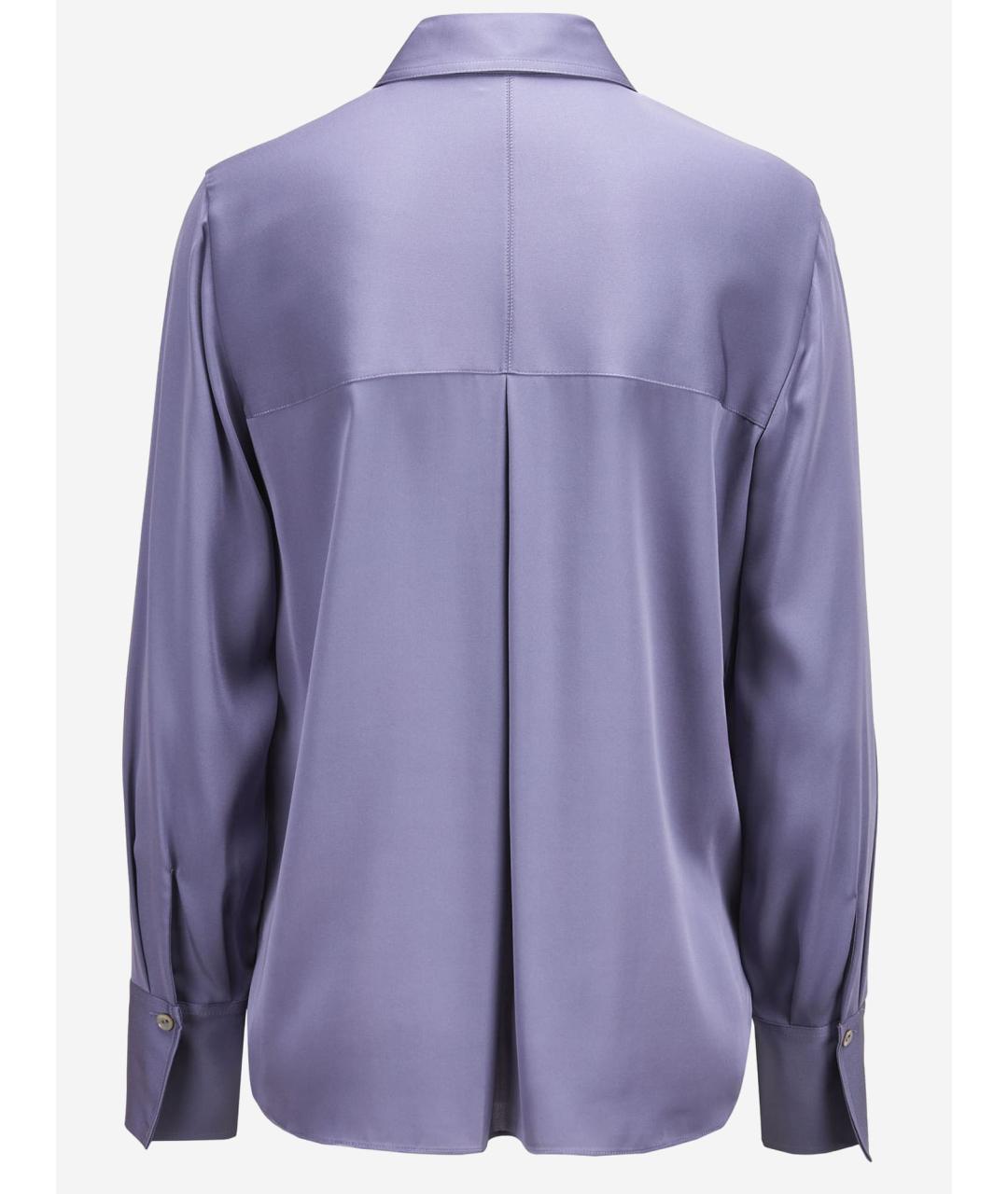 VINCE Фиолетовая шелковая рубашка, фото 2