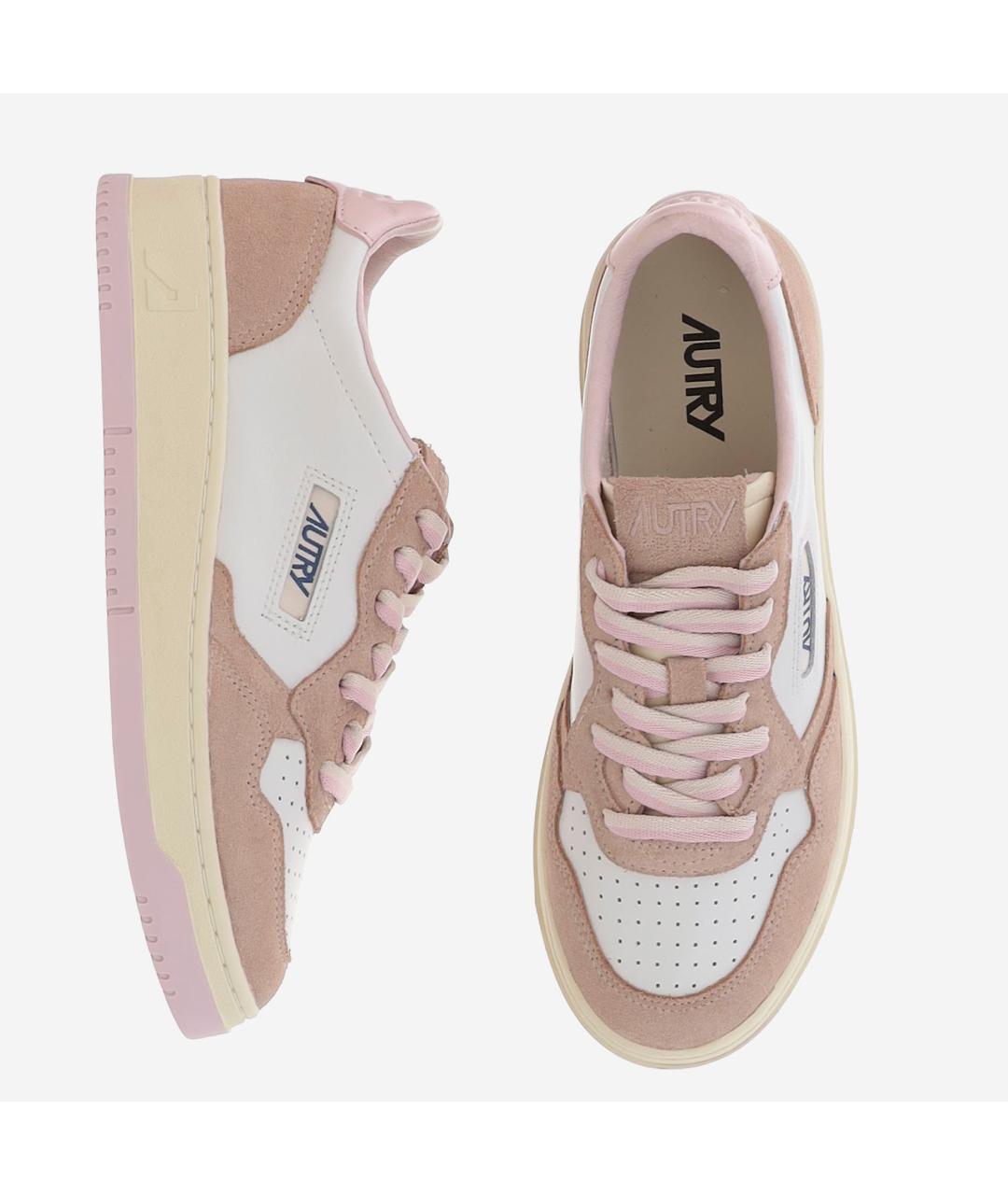 AUTRY Розовые кожаные кроссовки, фото 4