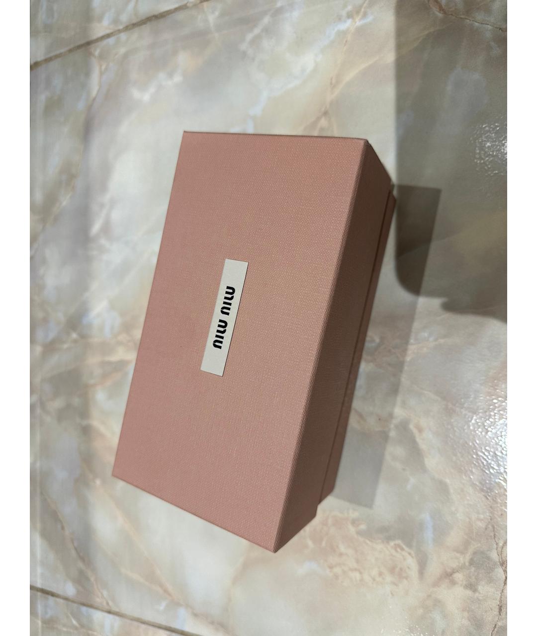 MIU MIU Золотые металлические солнцезащитные очки, фото 4