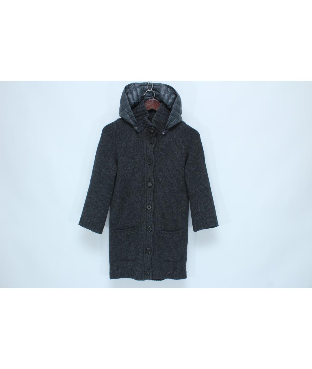 DUVETICA Серое шерстяное пальто, фото 2