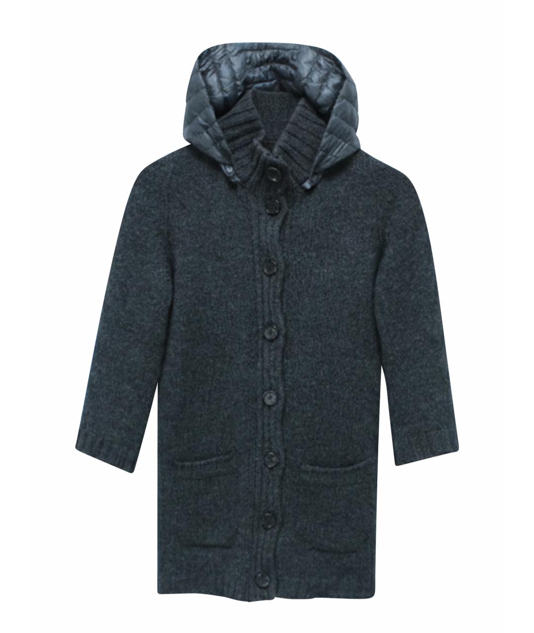 DUVETICA Серое шерстяное пальто, фото 1