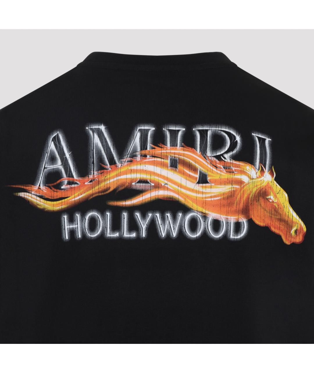 AMIRI Черная хлопковая футболка, фото 3