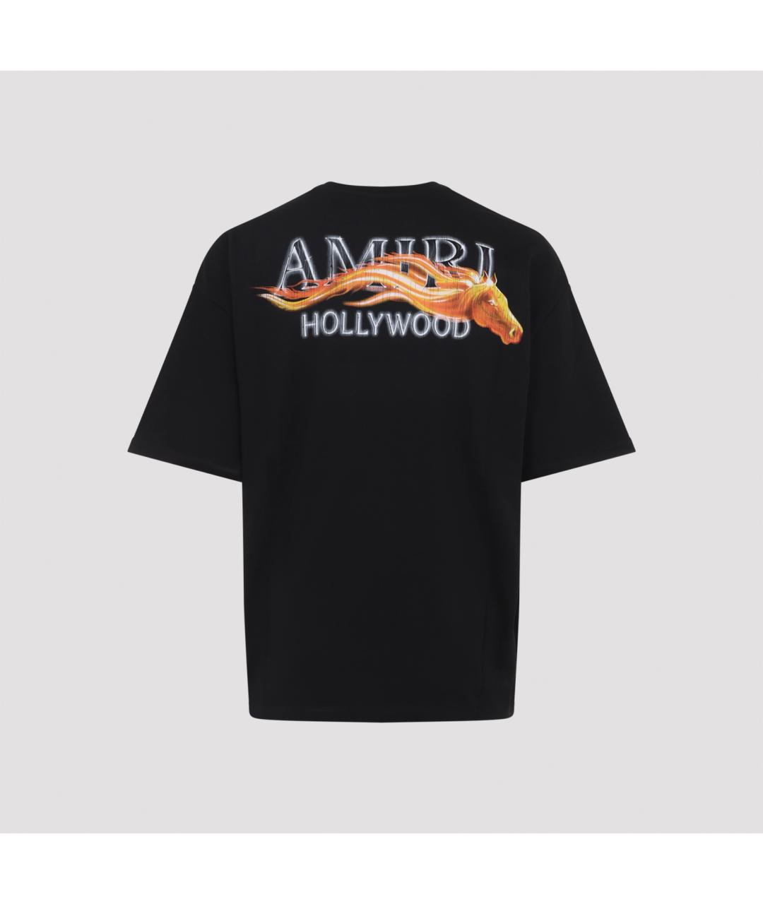 AMIRI Черная хлопковая футболка, фото 2