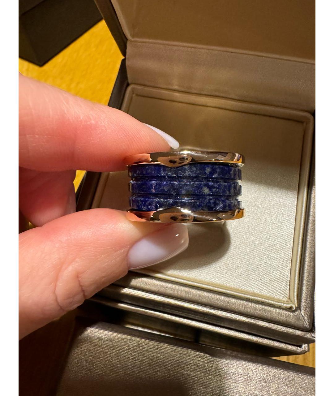 BVLGARI Синее кольцо из розового золота, фото 2