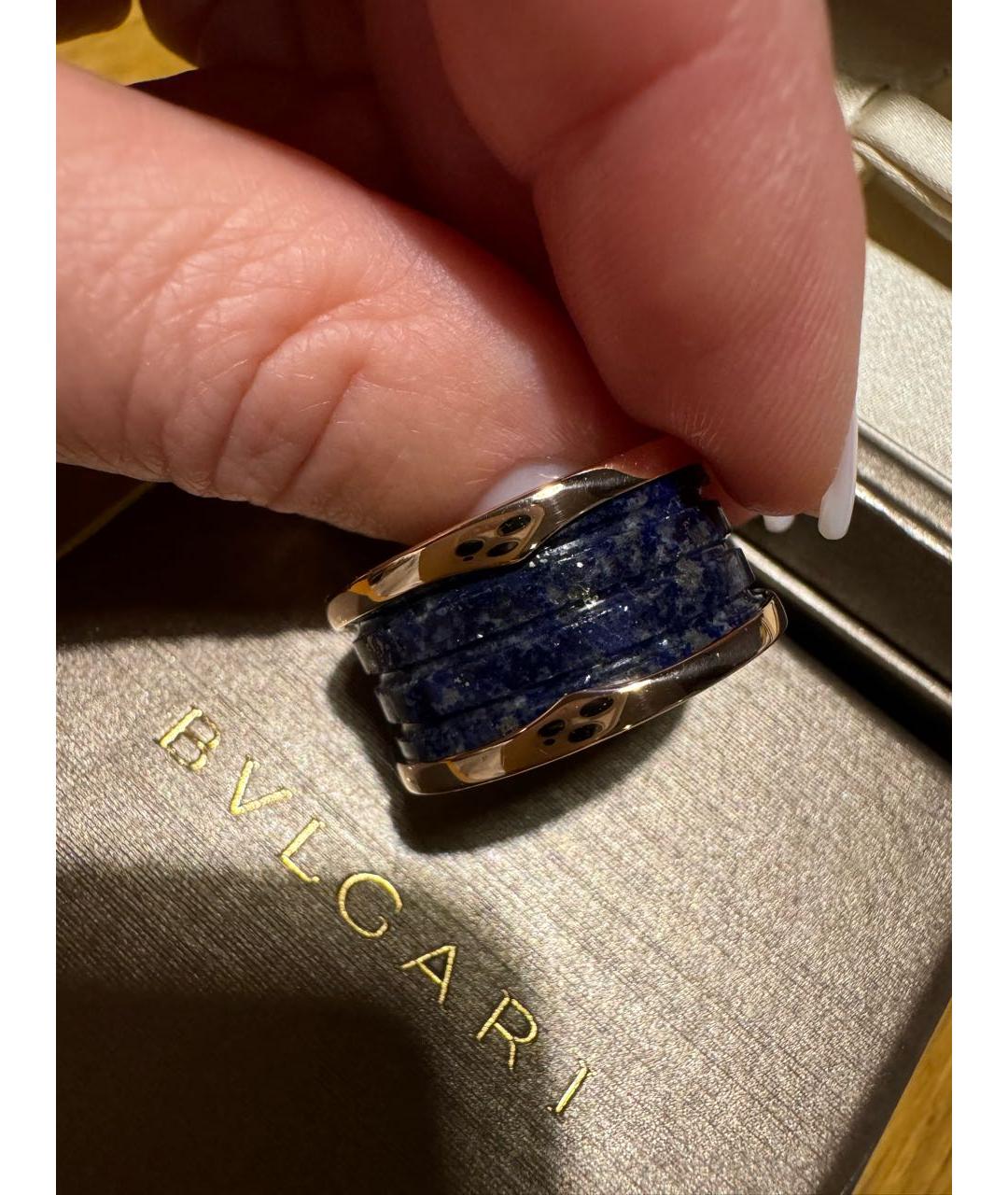 BVLGARI Синее кольцо из розового золота, фото 3