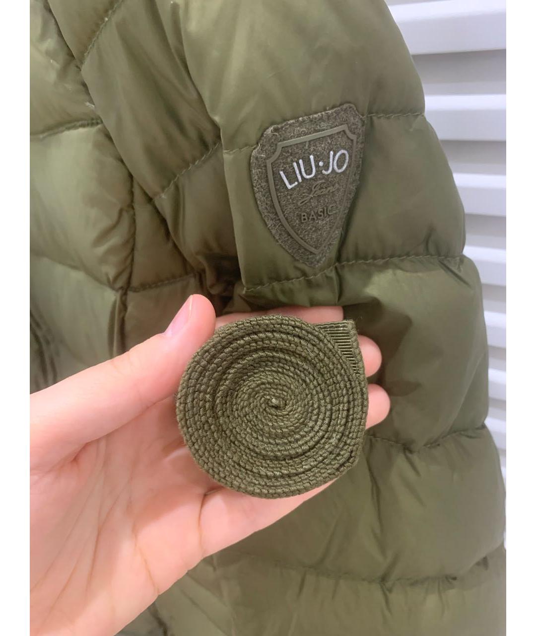 LIU JO Хаки полиамидовый пуховик, фото 4
