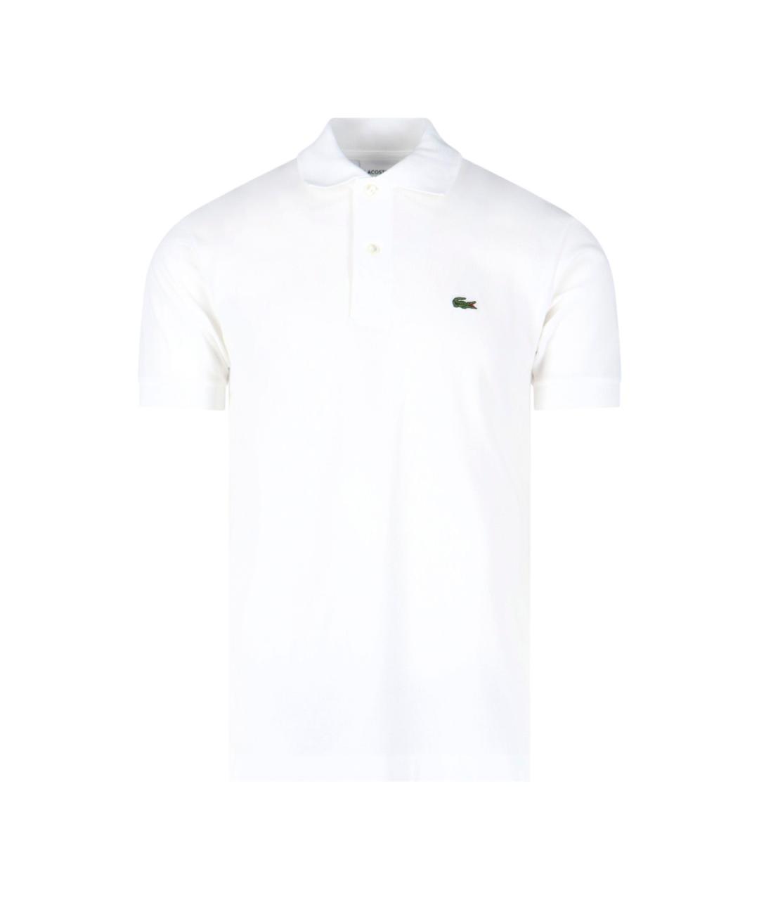 LACOSTE Белое хлопковое поло с коротким рукавом, фото 1