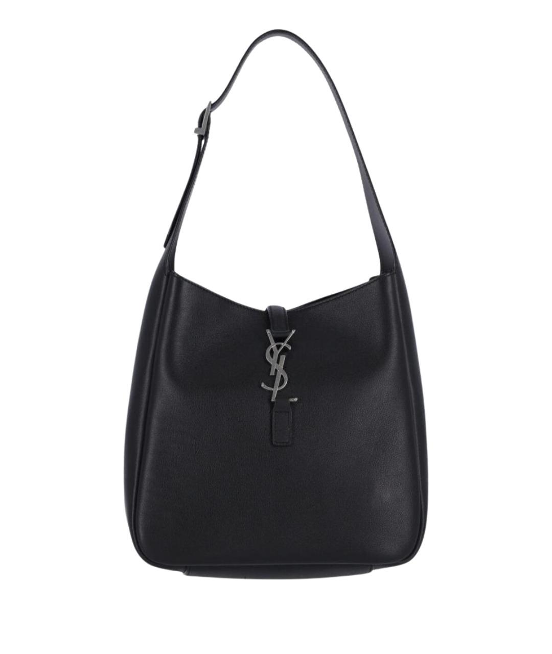 SAINT LAURENT Черная кожаная сумка через плечо, фото 1