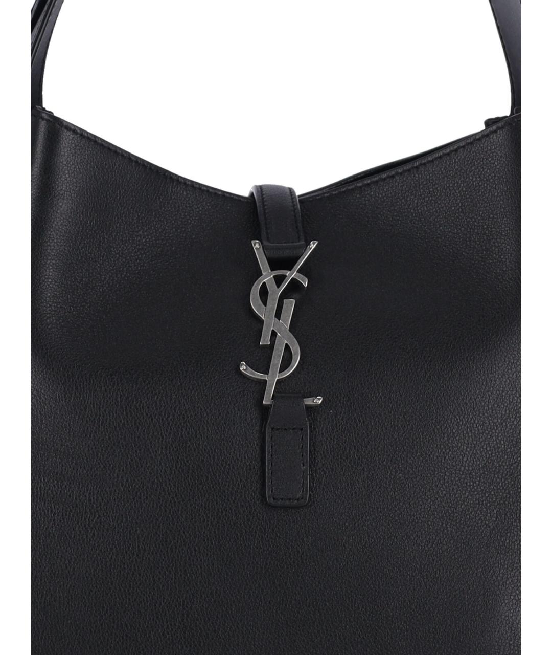 SAINT LAURENT Черная кожаная сумка через плечо, фото 4