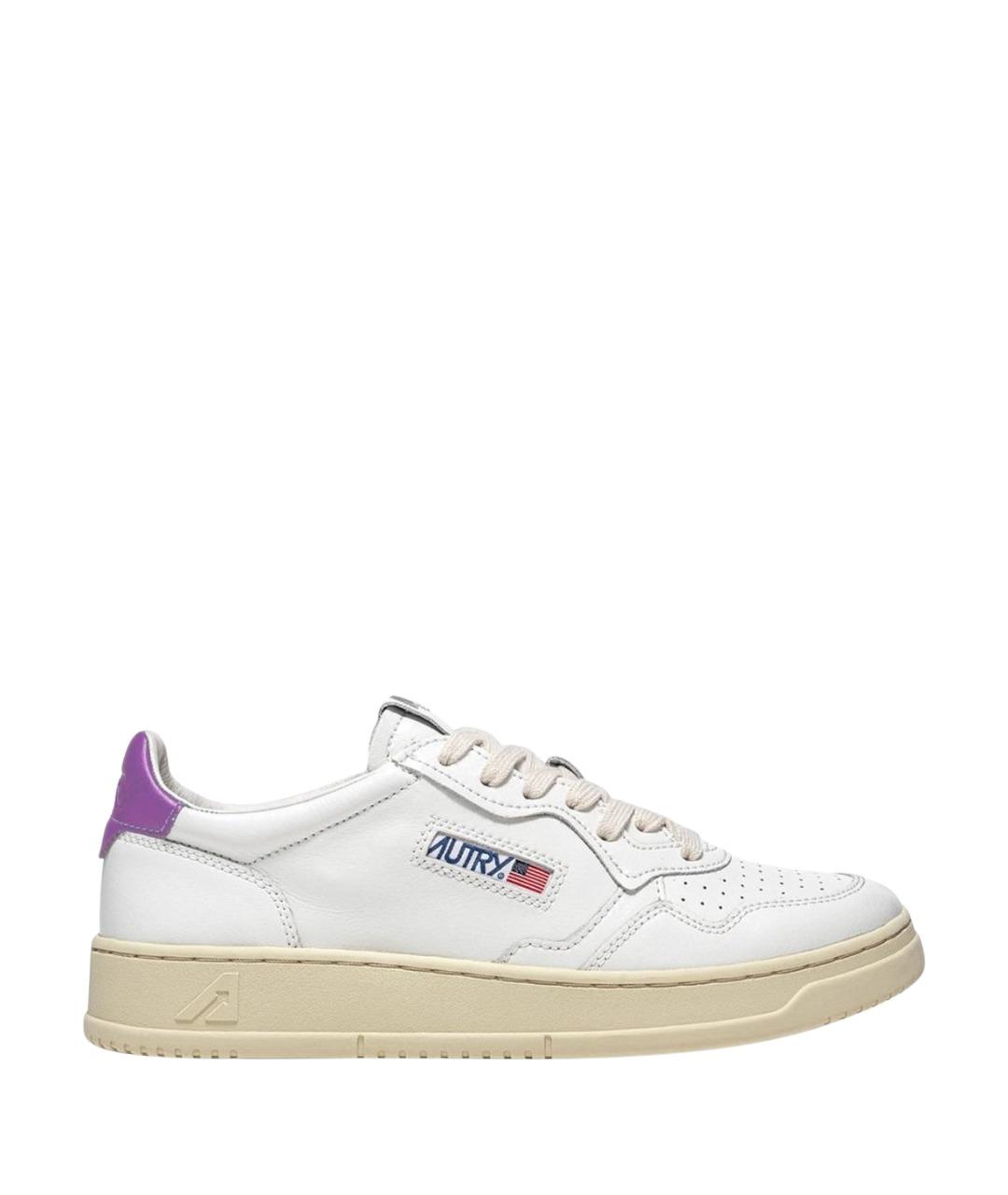 AUTRY Фиолетовые кожаные кроссовки, фото 1