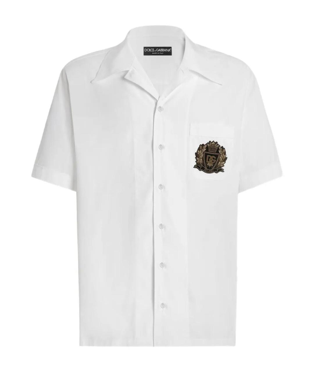 DOLCE&GABBANA Белая хлопковая кэжуал рубашка, фото 1