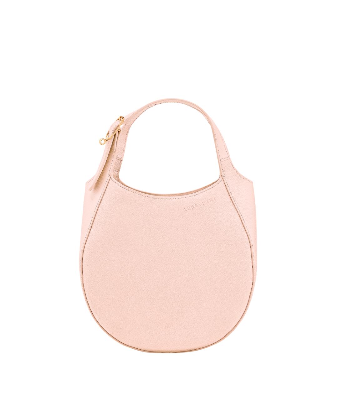 LONGCHAMP Розовая кожаная сумка с короткими ручками, фото 1