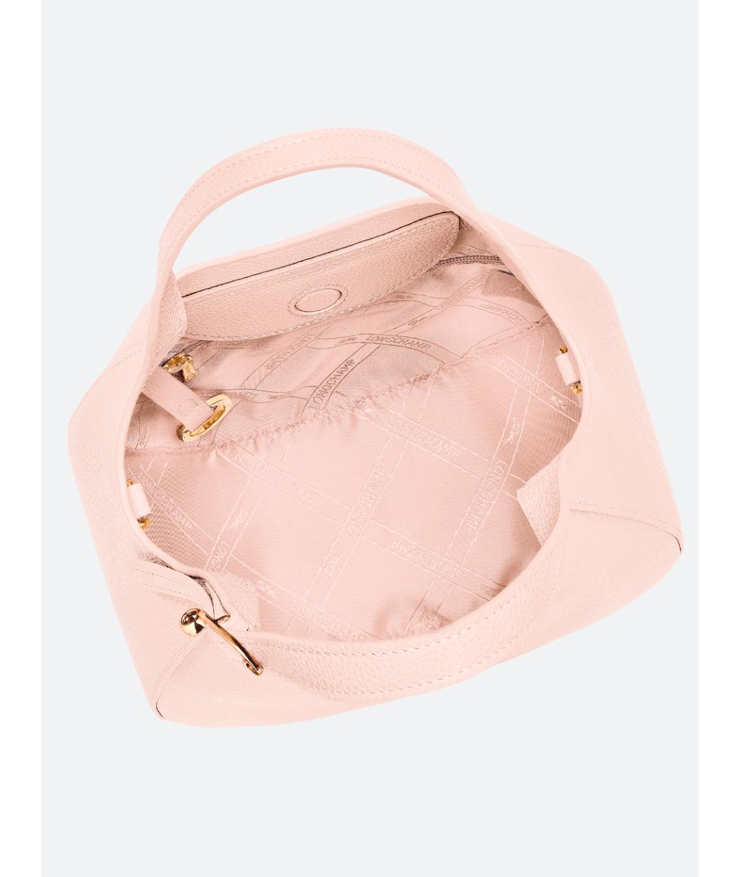 LONGCHAMP Розовая кожаная сумка с короткими ручками, фото 5