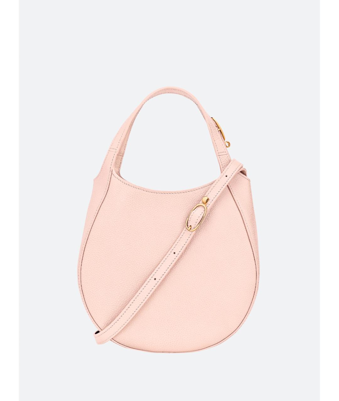 LONGCHAMP Розовая кожаная сумка с короткими ручками, фото 3