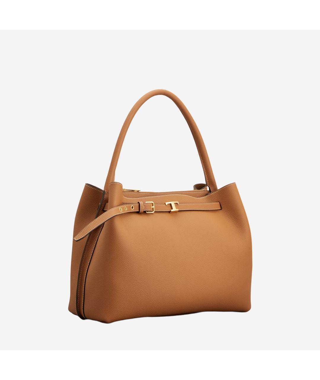 TOD'S Коричневая кожаная сумка тоут, фото 2