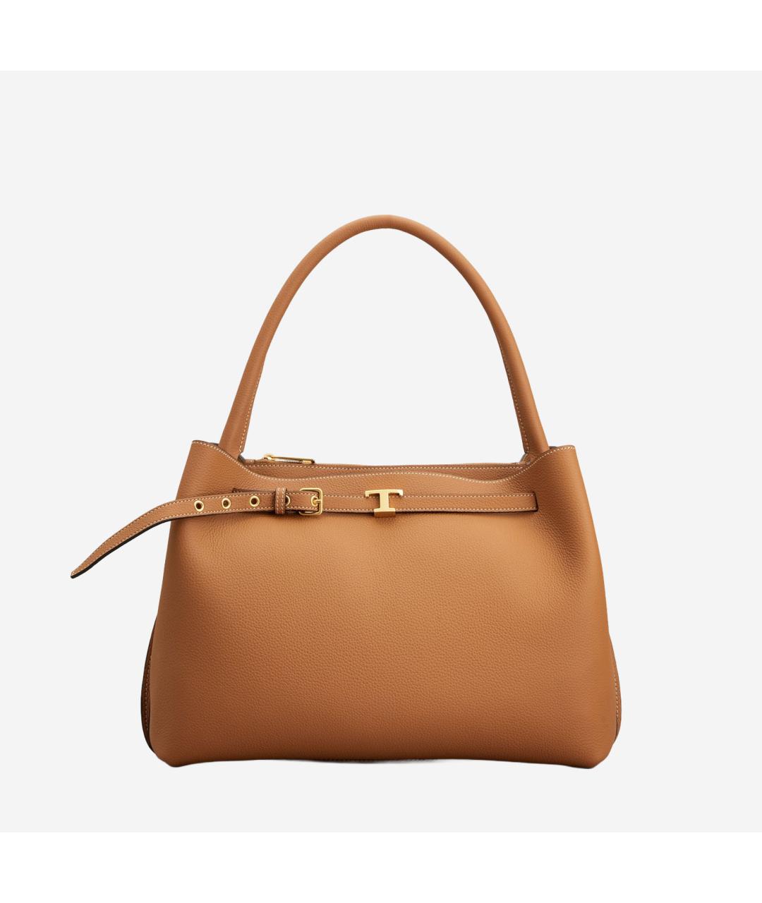 TOD'S Коричневая кожаная сумка тоут, фото 5