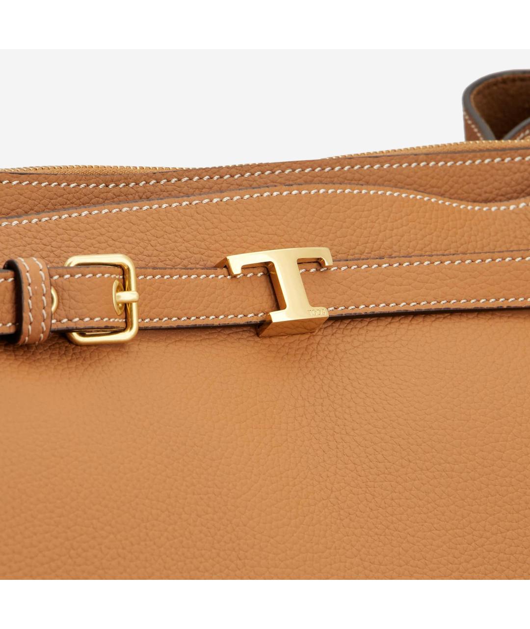 TOD'S Коричневая кожаная сумка тоут, фото 4