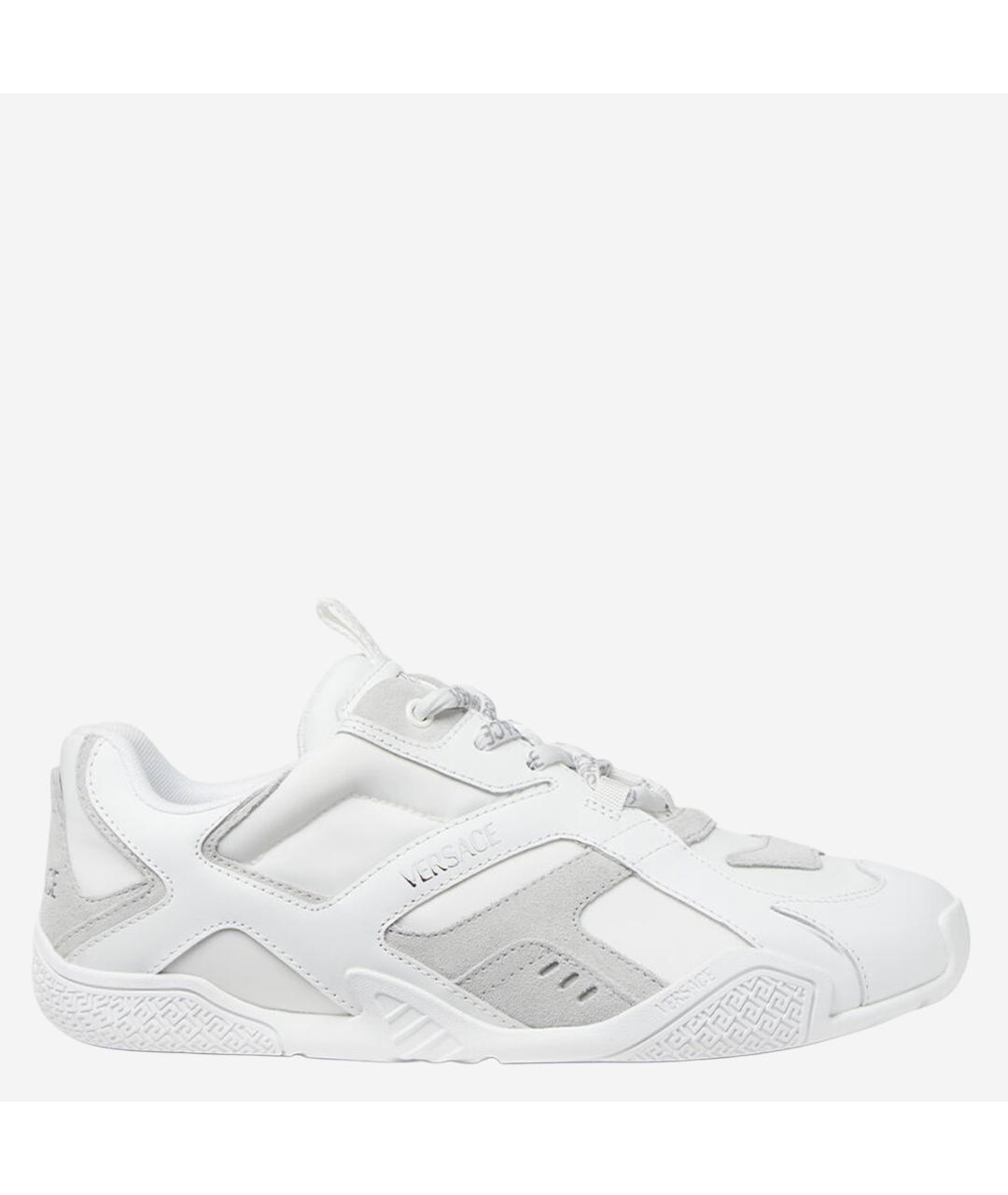 VERSACE Белые кожаные низкие кроссовки / кеды, фото 5