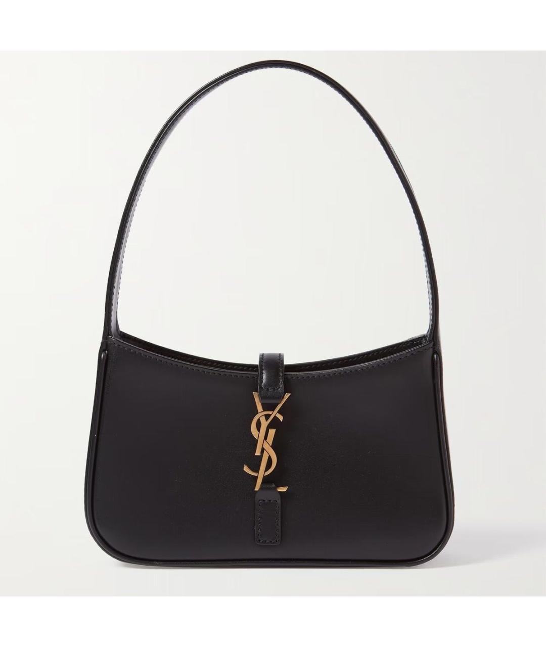 SAINT LAURENT Черная кожаная сумка через плечо, фото 9