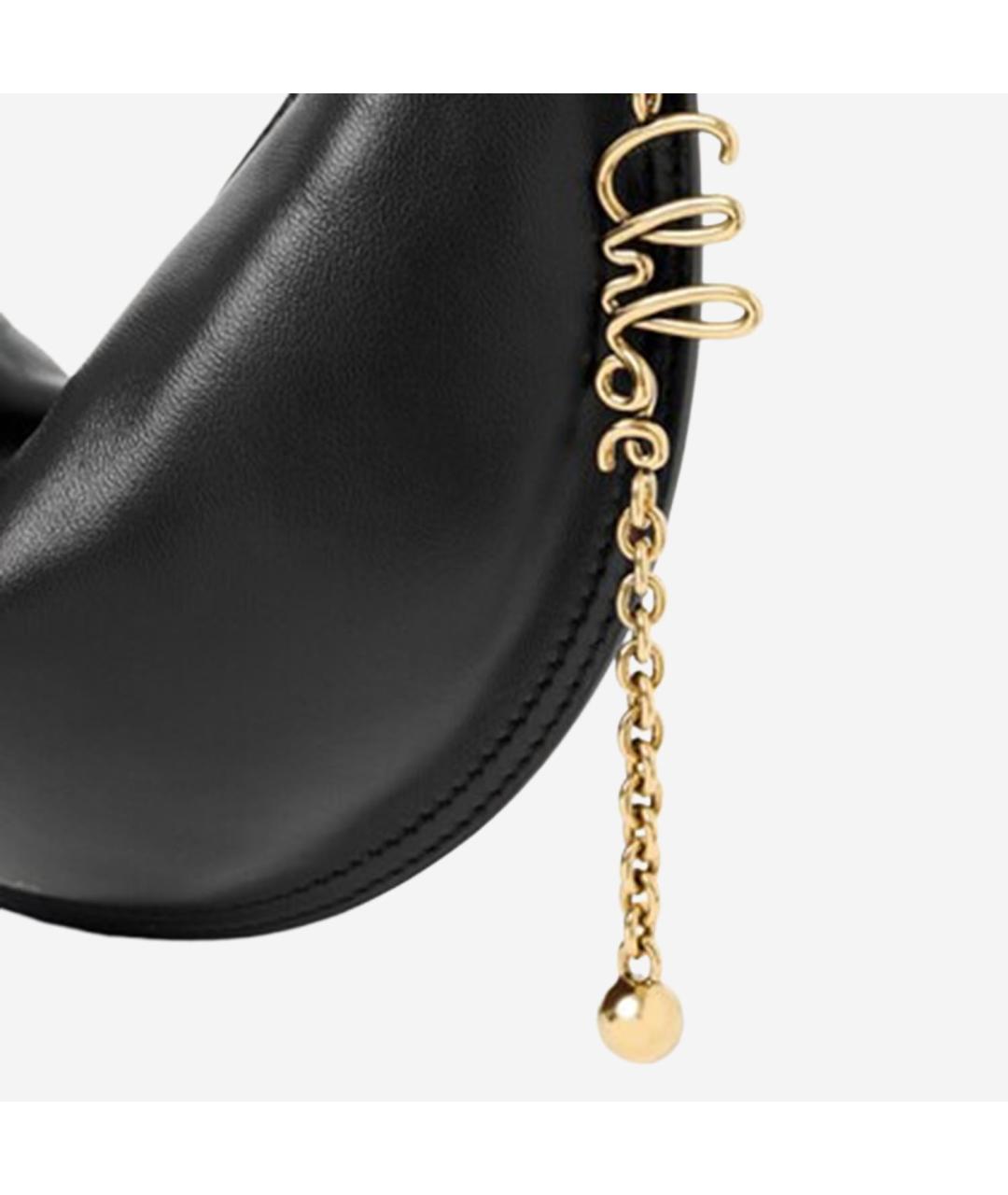 CHLOE Черная кожаная сумка через плечо, фото 3