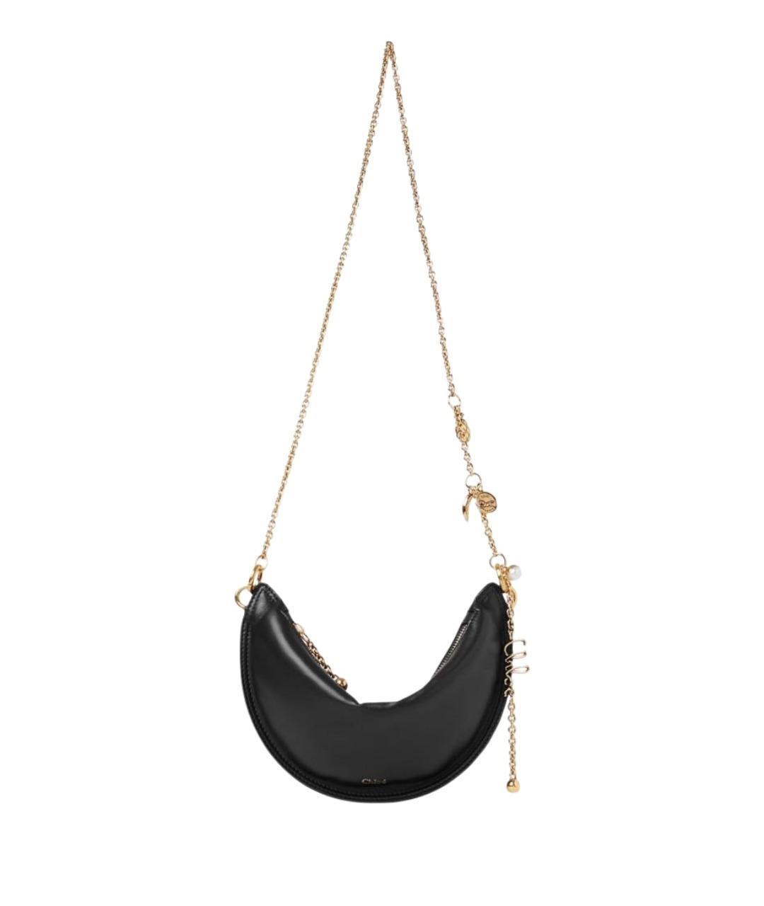 CHLOE Черная кожаная сумка через плечо, фото 1