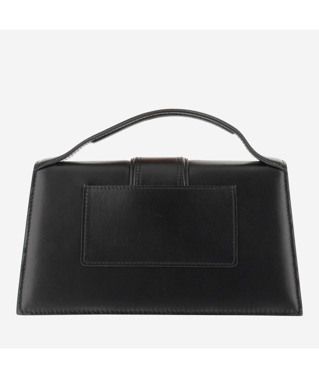JACQUEMUS Черная кожаная сумка тоут, фото 3