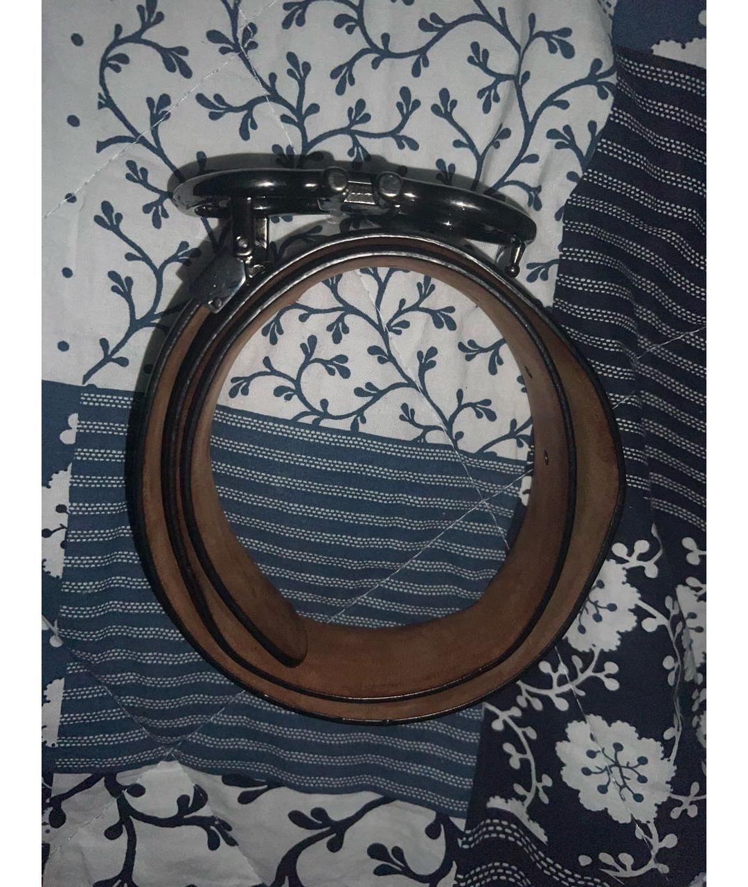 FERRAGAMO Черный кожаный ремень, фото 7