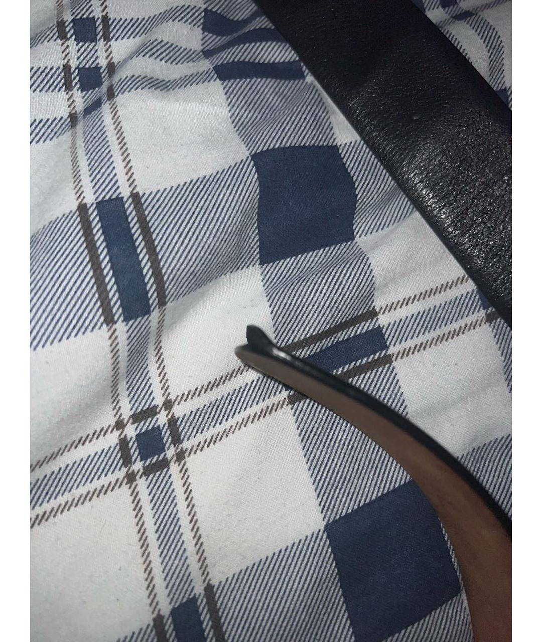 FERRAGAMO Черный кожаный ремень, фото 6