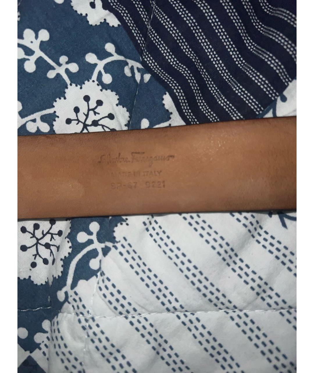 FERRAGAMO Черный кожаный ремень, фото 3