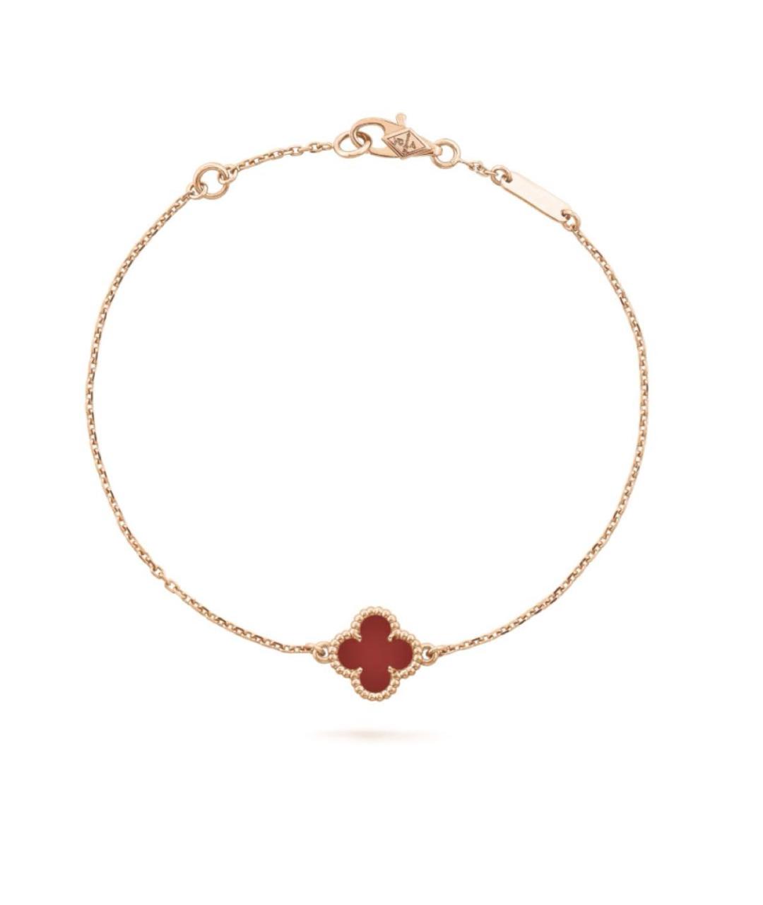VAN CLEEF & ARPELS Бордовый браслет из розового золота, фото 1