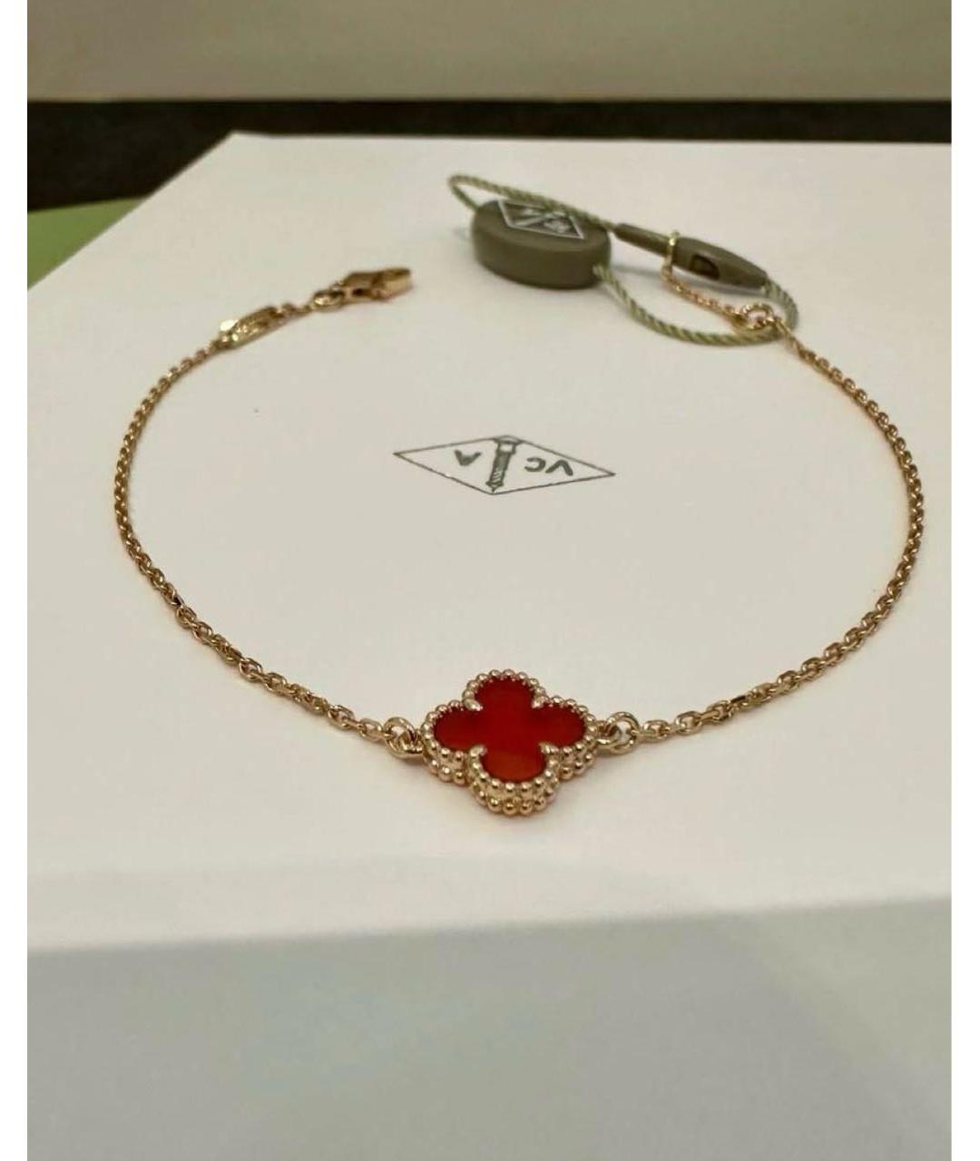 VAN CLEEF & ARPELS Бордовый браслет из розового золота, фото 7