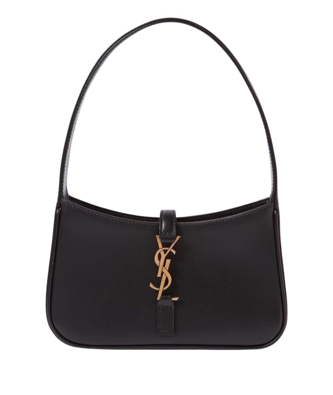 SAINT LAURENT Черная кожаная сумка через плечо, фото 1
