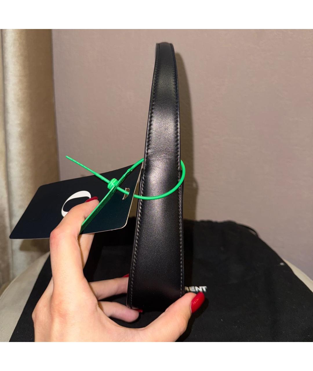 SAINT LAURENT Черная кожаная сумка через плечо, фото 5