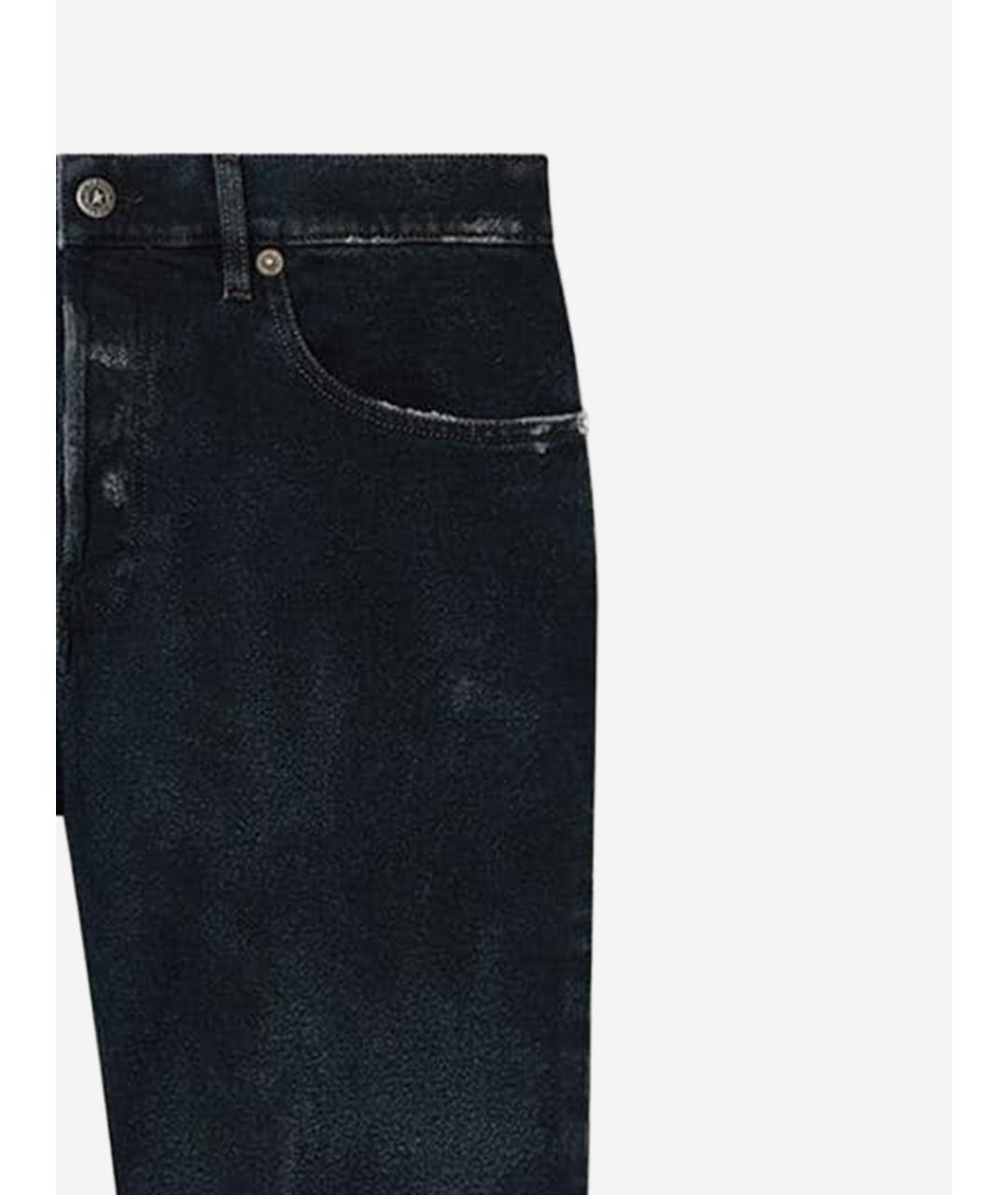 GOLDEN GOOSE DELUXE BRAND Синие хлопковые прямые джинсы, фото 3