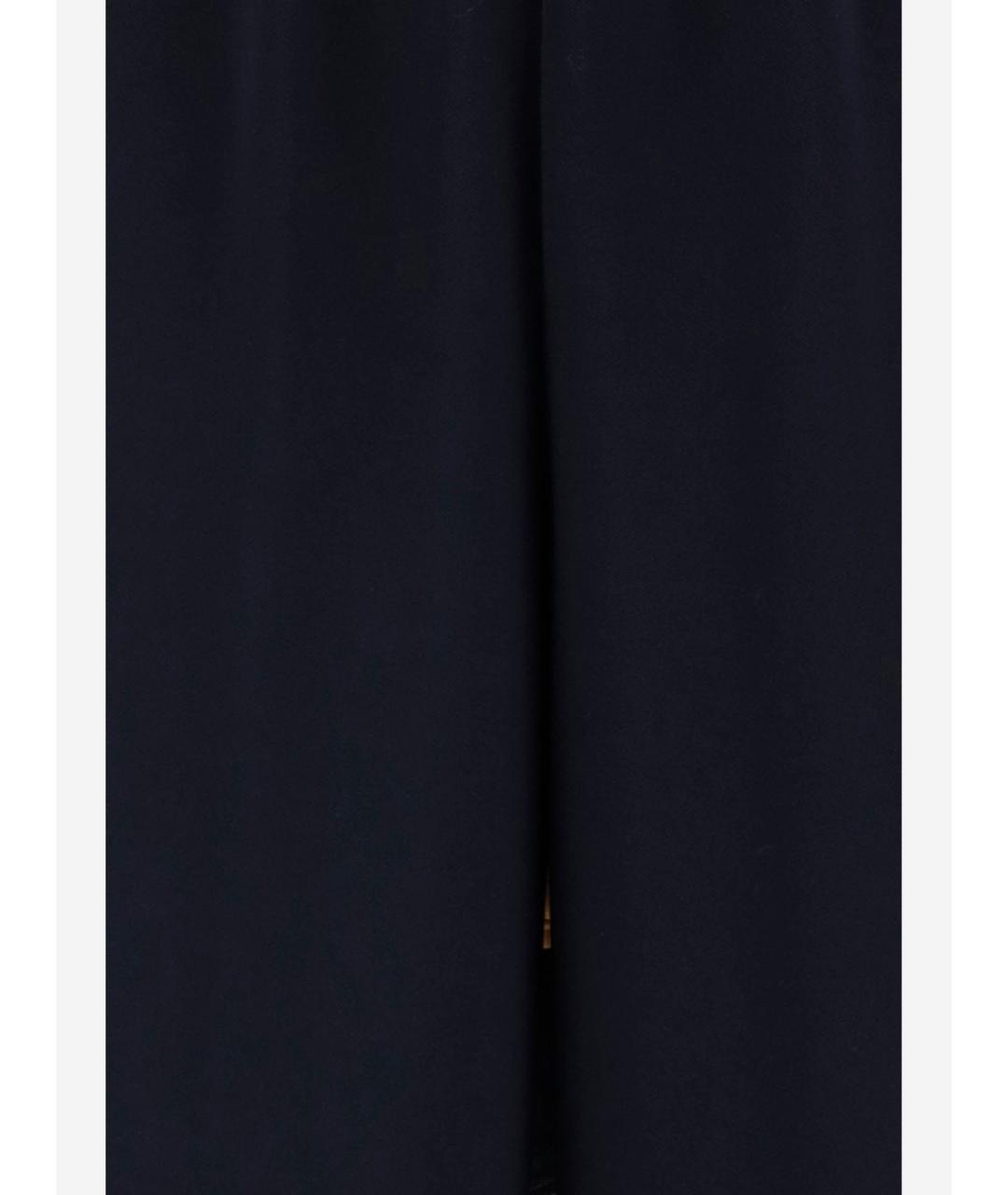 GUCCI Темно-синие полиэстеровые прямые брюки, фото 4