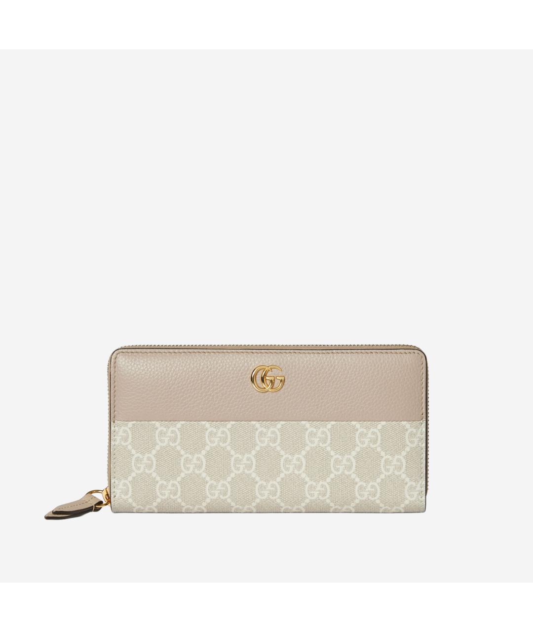 GUCCI Бежевый кожаный кошелек, фото 5