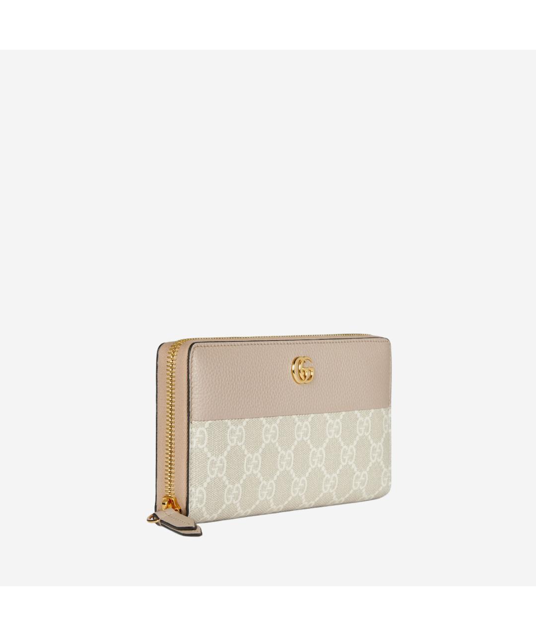 GUCCI Бежевый кожаный кошелек, фото 2